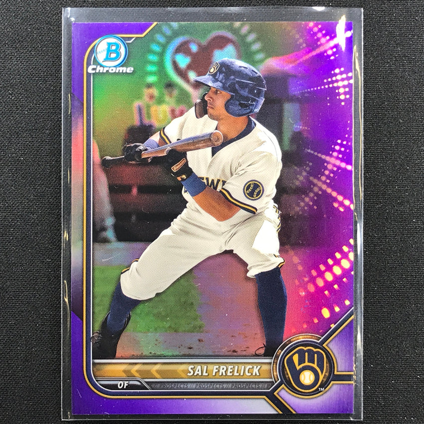 2022 Bowman Chrome Sal Frelick Bowman Prospect Purple Refractor /250