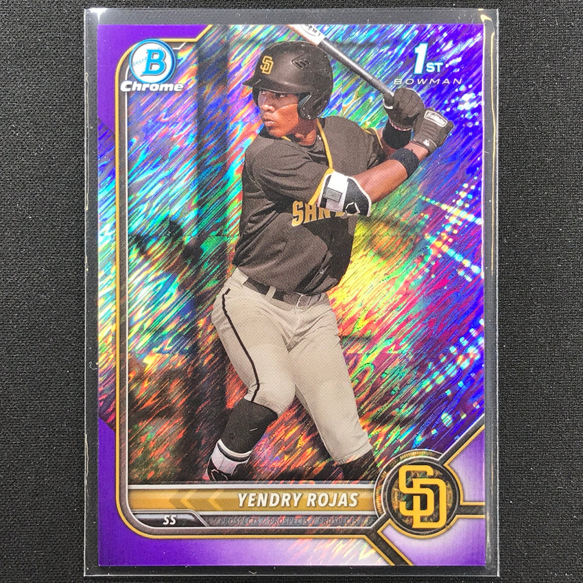 2022 Bowman Chrome Yendry Rojas 1st Bowman Prospect Purple Shimmer /250