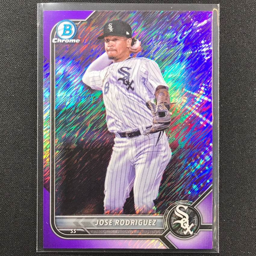 2022 Bowman Chrome Jose Rodriguez Bowman Prospect Purple Shimmer /250