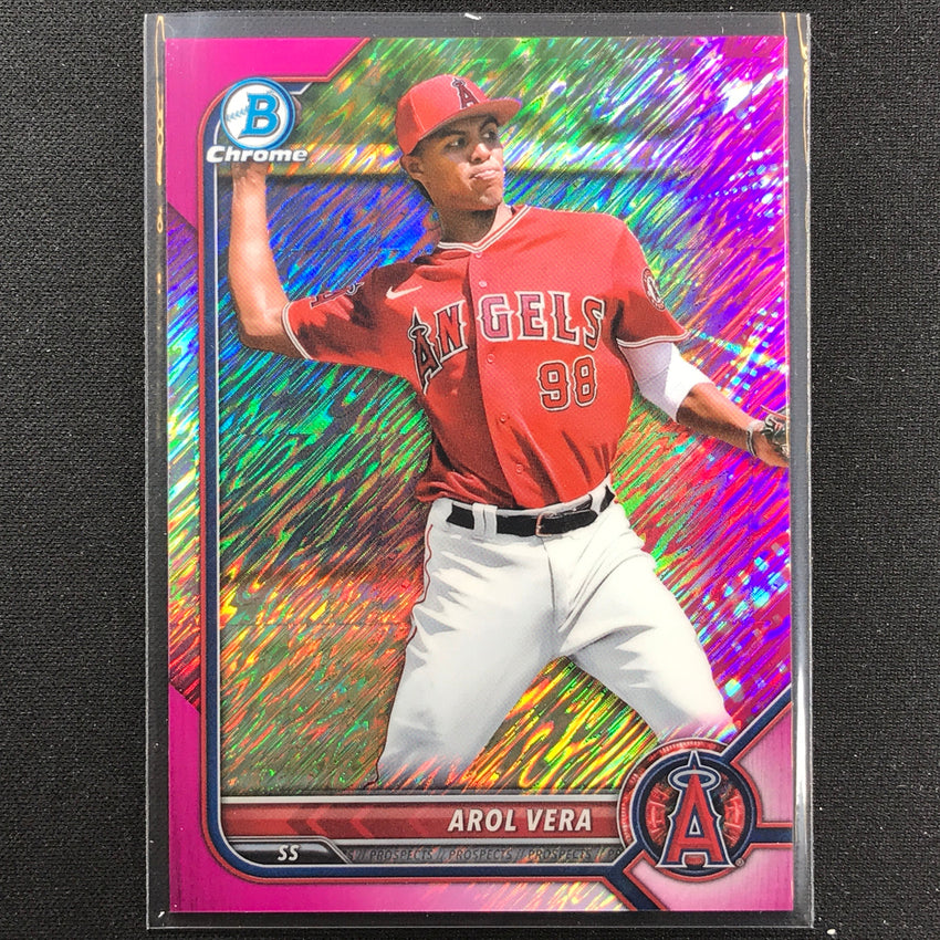 2022 Bowman Chrome Arol Vera Bowman Prospect Fuchsia Shimmer /199