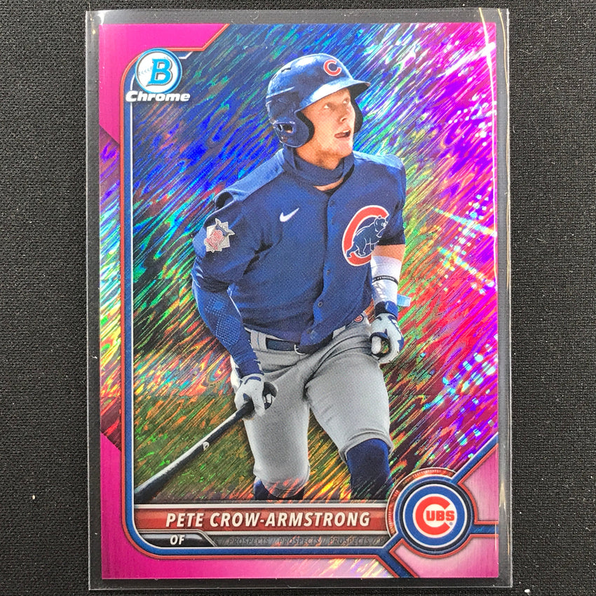 2022 Bowman Chrome Pete Crow-armstrong Bowman Prospect Fuchsia Shimmer /199