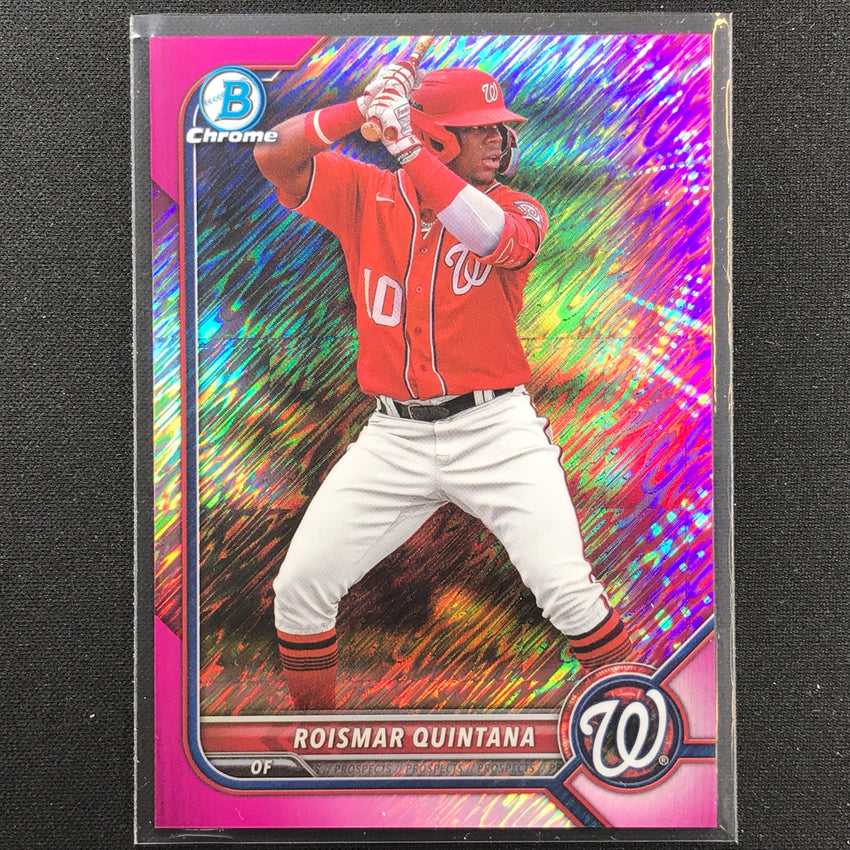 2022 Bowman Chrome Roismar Quintana Bowman Prospect Fuchsia Shimmer /199