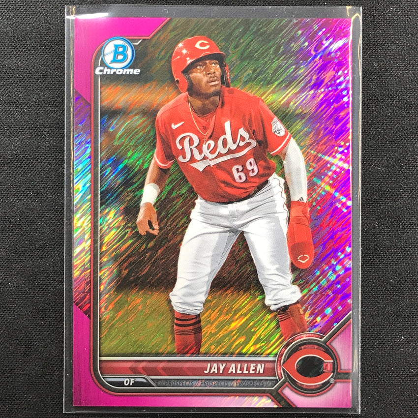 2022 Bowman Chrome Jay Allen Bowman Prospect Fuchsia Shimmer /199