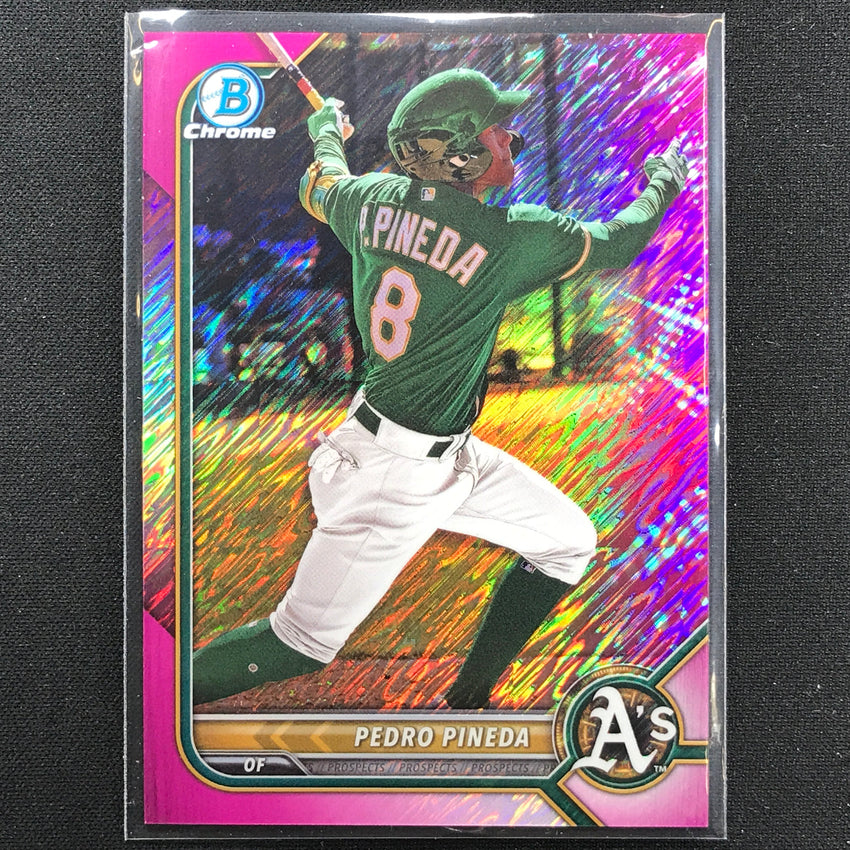 2022 Bowman Chrome Pedro Pineda Bowman Prospect Fuchsia Shimmer /199