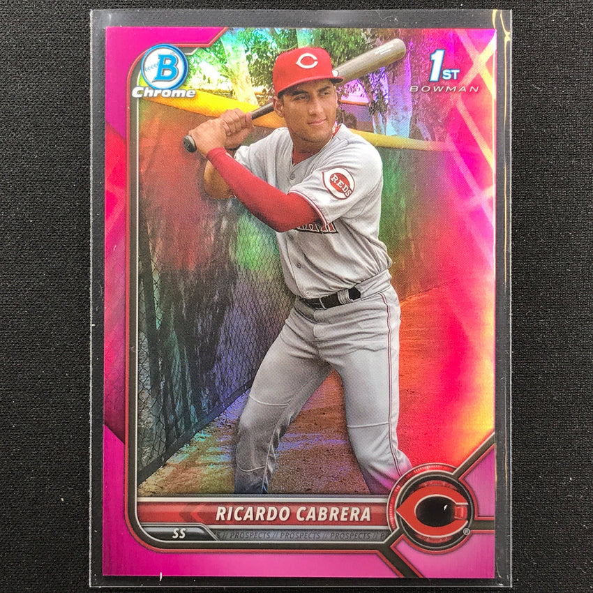 2022 Bowman Chrome Ricardo Cabrera 1st Bowman Prospect Fuchsia/pink Vapor /199