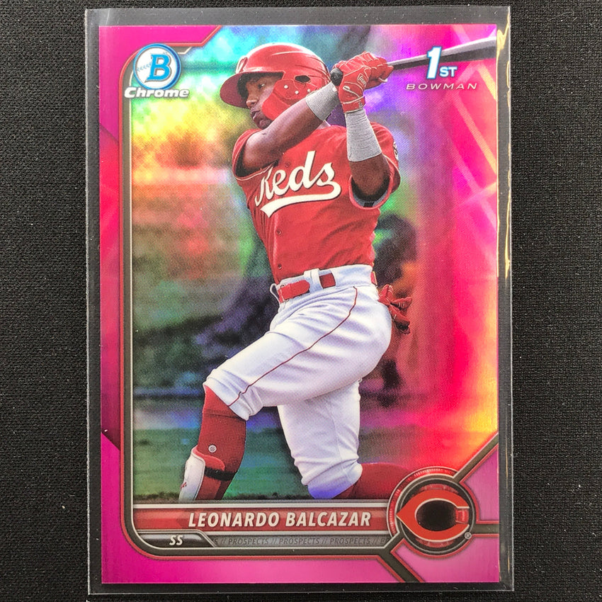 2022 Bowman Chrome Leonardo Balcazar 1st Bowman Prospect Fuchsia/pink Vapor /199
