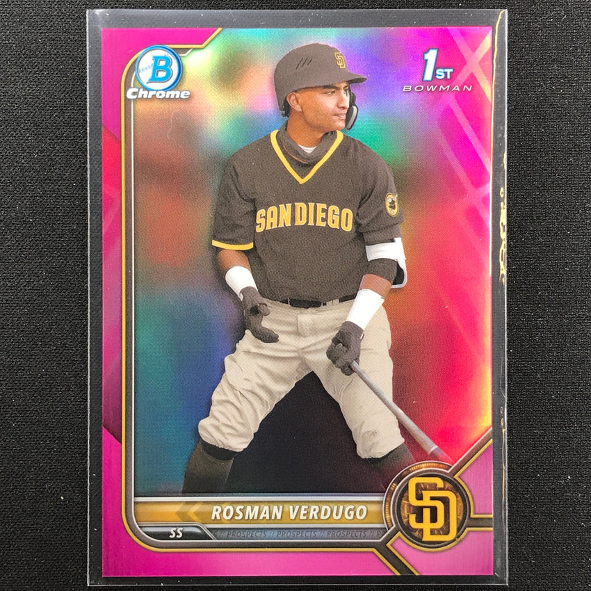 2022 Bowman Chrome Rosman Verdugo 1st Bowman Prospect Fuchsia/pink Vapor /199