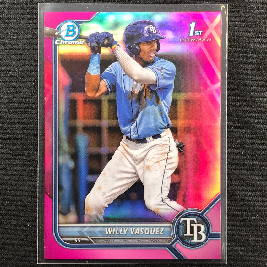 2022 Bowman Chrome Willy Vasquez 1st Bowman Prospect Fuchsia/pink Vapor /199