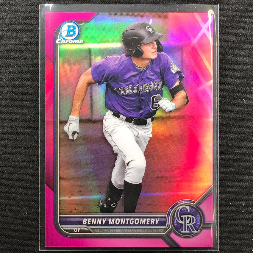2022 Bowman Chrome Benny Montgomery Bowman Prospect Fuchsia/pink Vapor /199