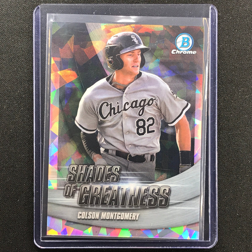 2022 Bowman Chrome Colson Montgomery Shades Of Greatness Atomic 131/150