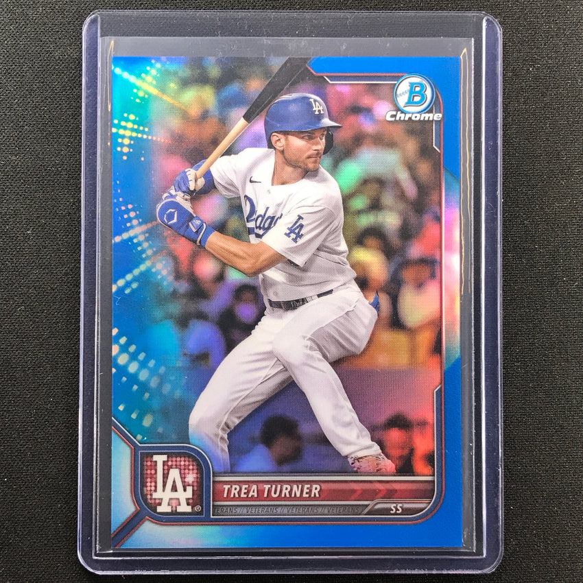 2022 Bowman Chrome Trea Turner Blue Refractor 128/150