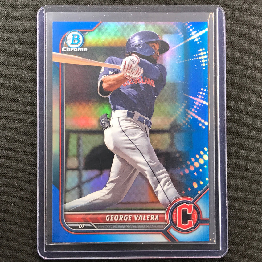 2022 Bowman Chrome George Valera Bowman Prospect Blue Refractor 37/150
