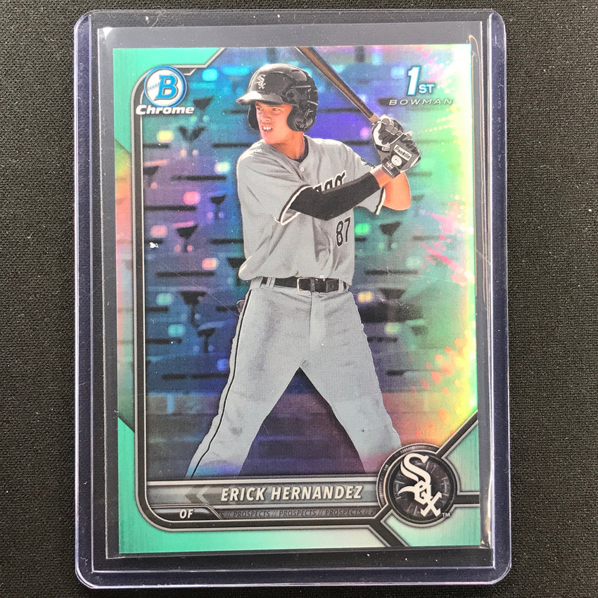 2022 Bowman Chrome Erick Hernandez 1st Bowman Prospect Aqua Refractor 45/125