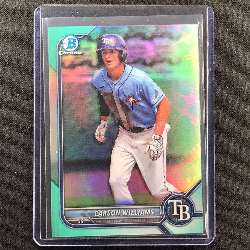 2022 Bowman Chrome Carson Williams Bowman Prospect Aqua Refractor 1/125