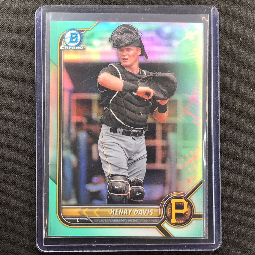 2022 Bowman Chrome Henry Davis Bowman Prospect Aqua Refractor 23/125