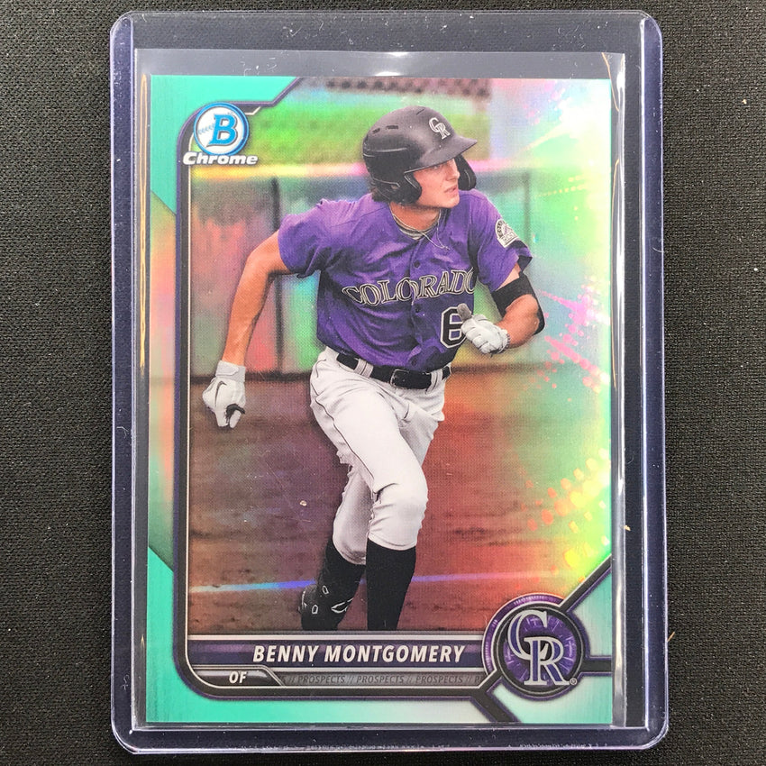 2022 Bowman Chrome Benny Montgomery Bowman Prospect Aqua Refractor 11/125