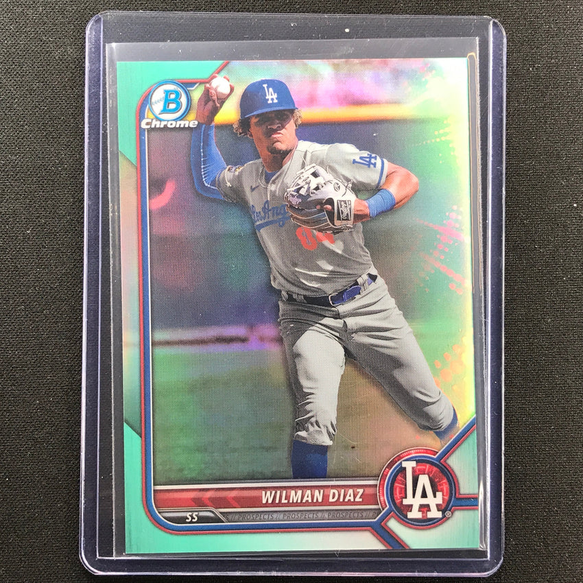 2022 Bowman Chrome Wilman Diaz Bowman Prospect Aqua Refractor 24/125