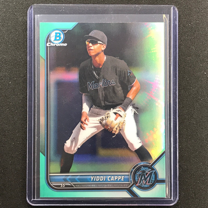 2022 Bowman Chrome Yiddi Cappe Bowman Prospect Aqua Refractor 63/125