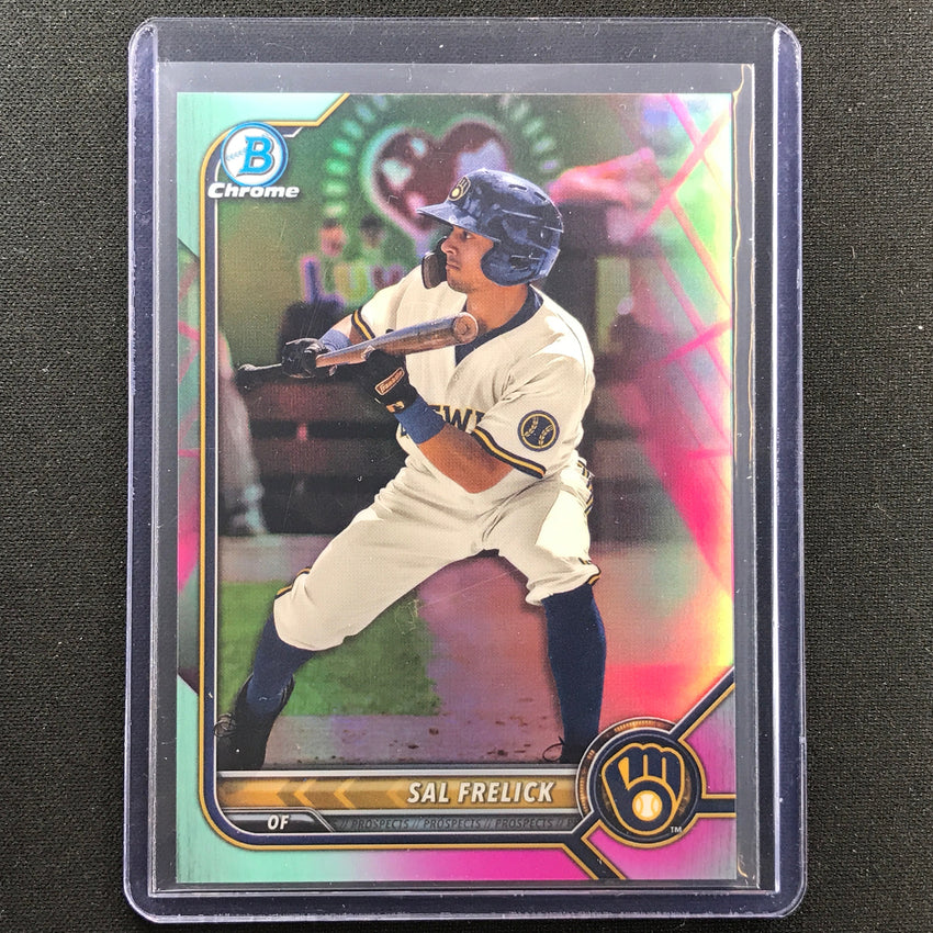 2022 Bowman Chrome Sal Frelick 1st Bowman Prospect Aqua/pink Vapor 72/125