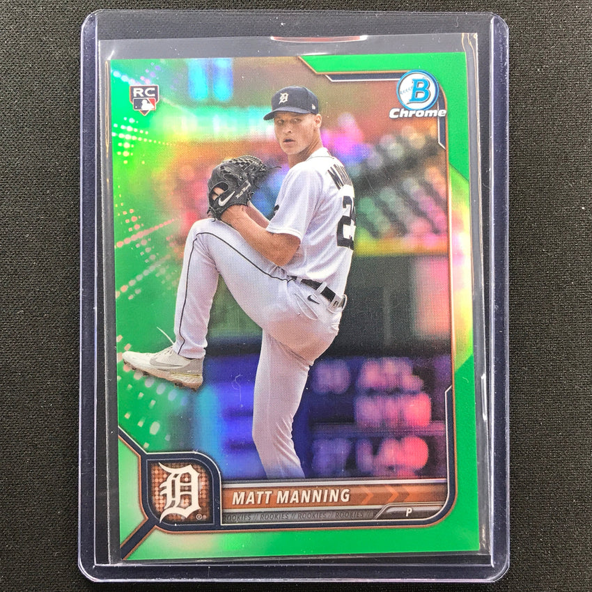 2022 Bowman Chrome Matt Manning Rookie Green Refractor 87/99