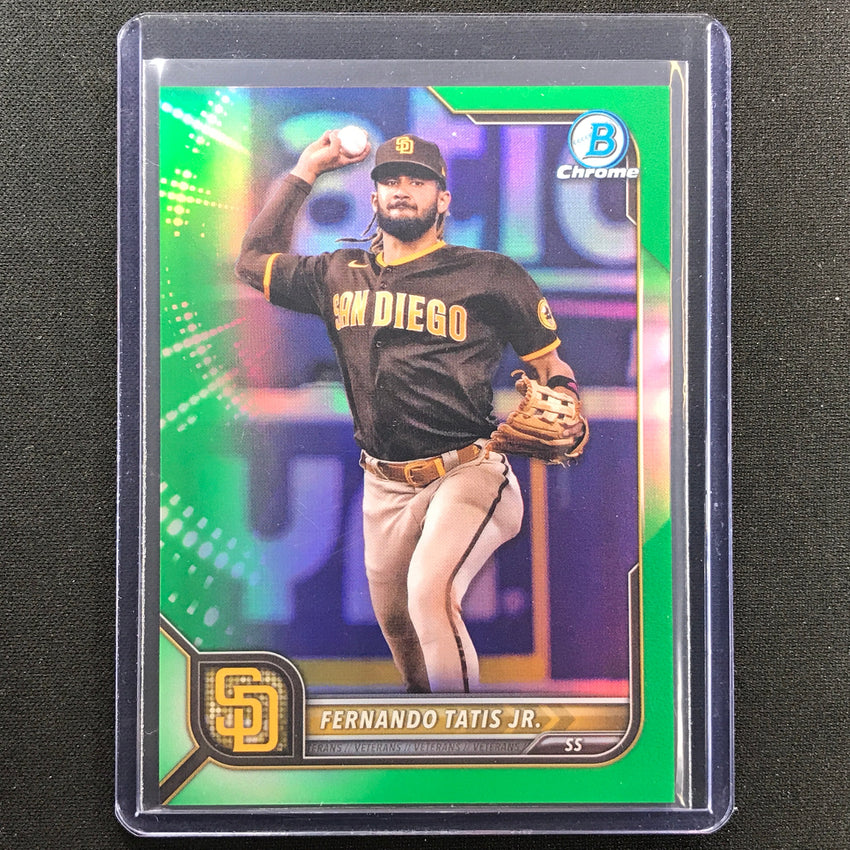 2022 Bowman Chrome Fernando Tatis Jr. Green Refractor 44/99