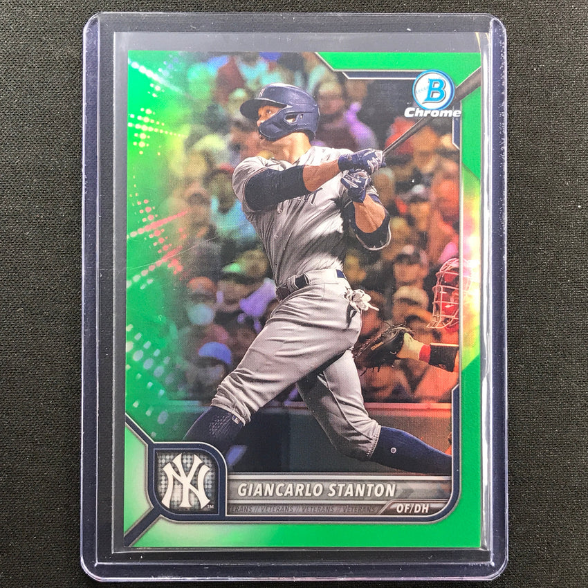 2022 Bowman Chrome Giancarlo Stanton Green Refractor 8/99