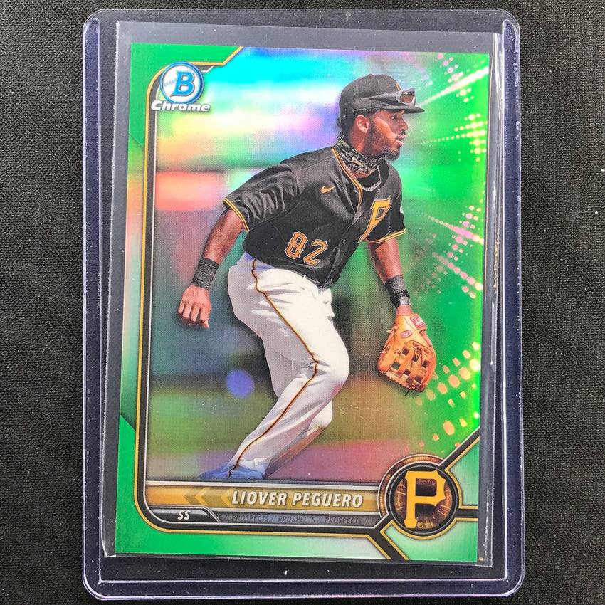 2022 Bowman Chrome Liover Peguero Bowman Prospect Green Refractor 70/99