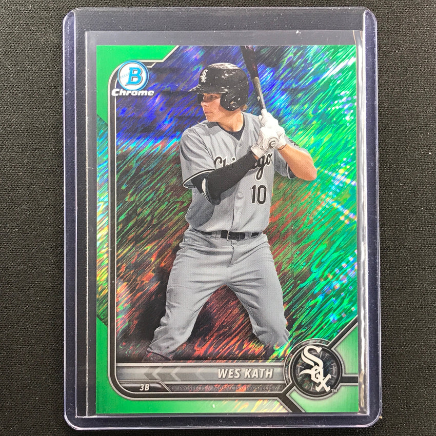 2022 Bowman Chrome Wes Kath Bowman Prospect Green Shimmer 56/99