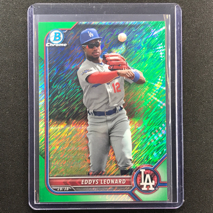 2022 Bowman Chrome Eddys Leonard Bowman Prospect Green Shimmer 85/99