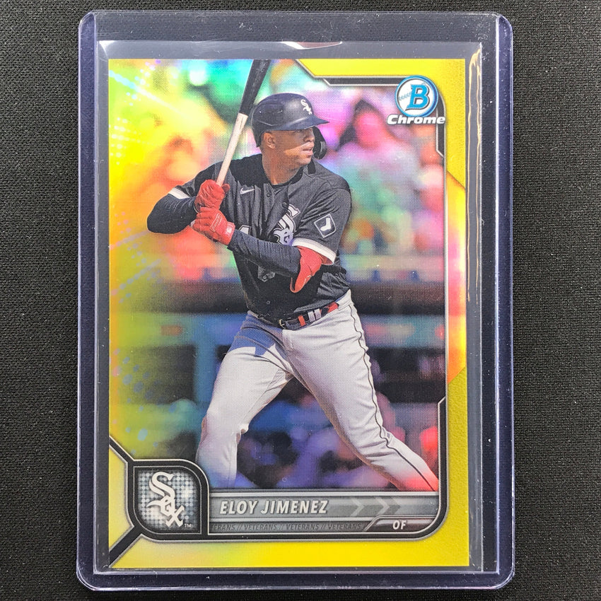 2022 Bowman Chrome Eloy Jimenez Yellow Refractor 34/75