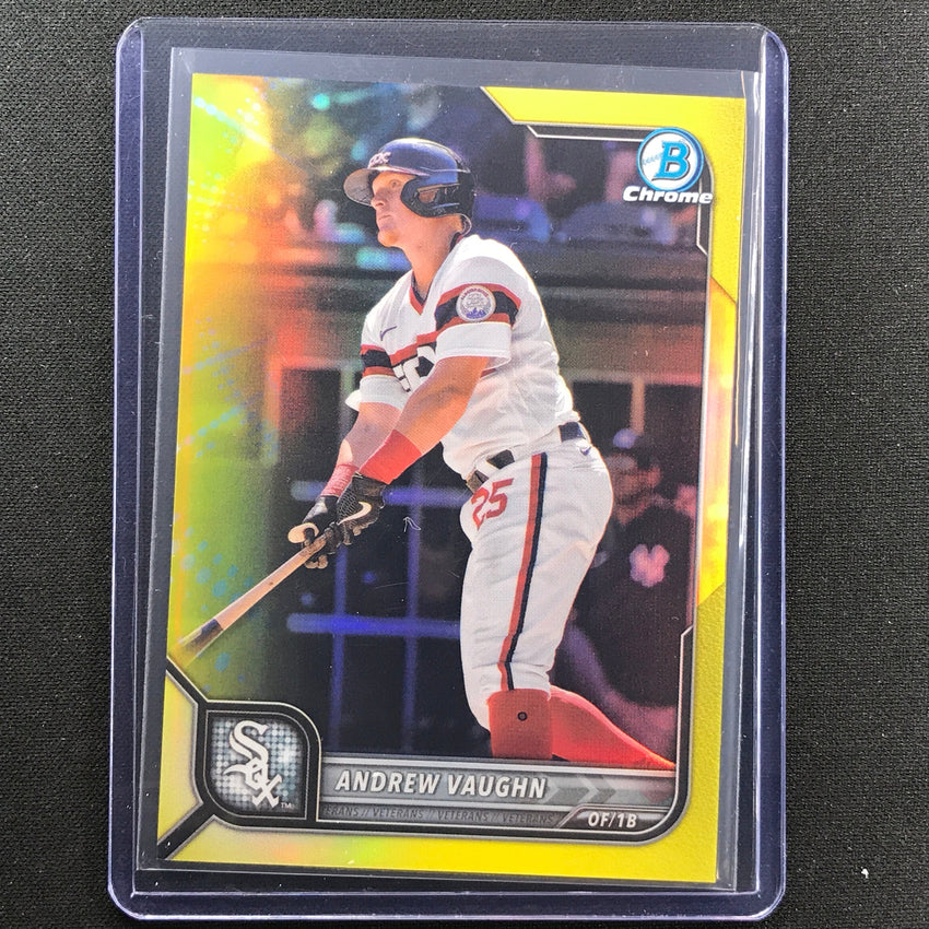 2022 Bowman Chrome Andrew Vaughn Yellow Refractor 54/75
