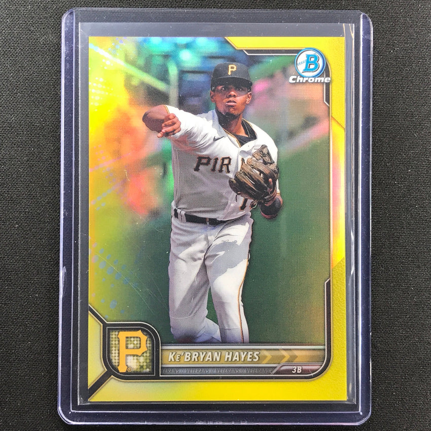 2022 Bowman Chrome Kebryan Hayes Yellow Refractor 70/75