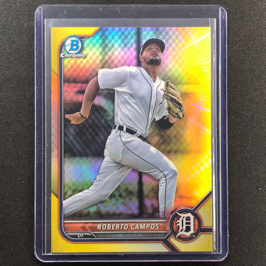 2022 Bowman Chrome Roberto Campos Bowman Prospect Yellow Refractor 60/75