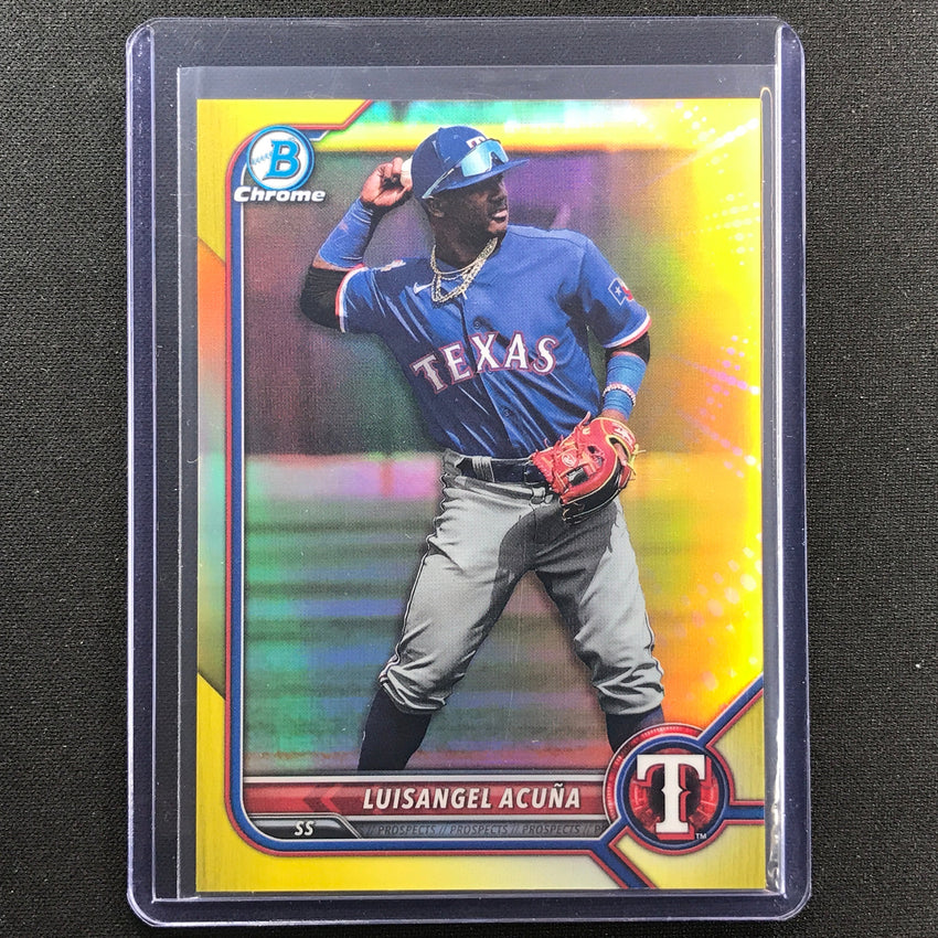 2022 Bowman Chrome Luisangel Acuna Bowman Prospect Yellow Refractor 69/75
