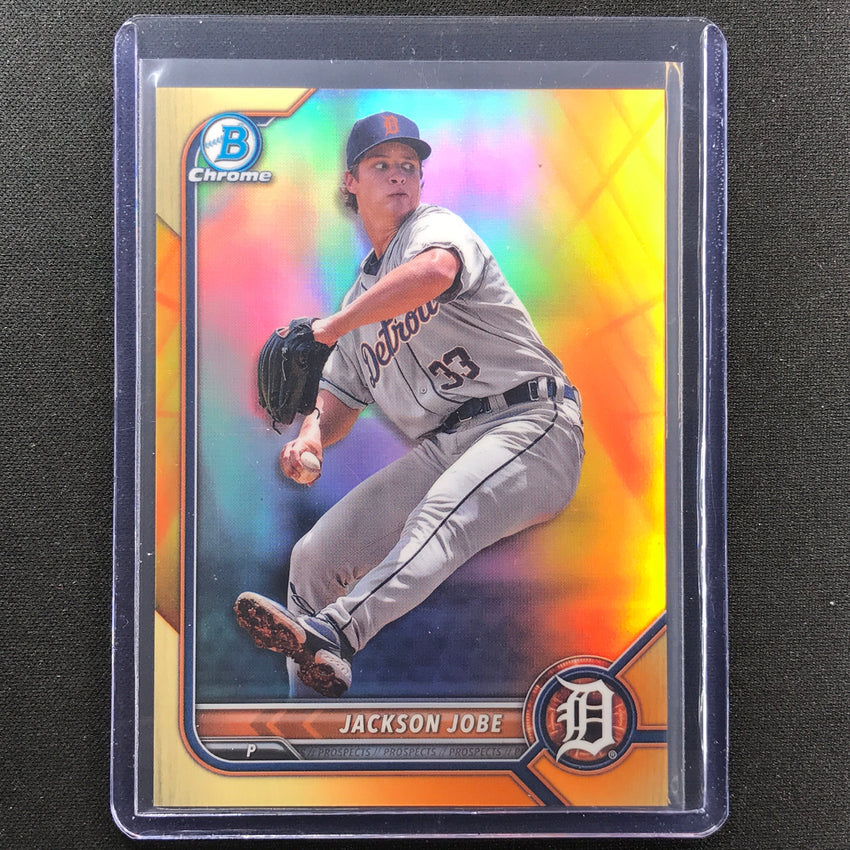 2022 Bowman Chrome Jackson Jobe Bowman Prospect Yellow/orange Vapor 14/75