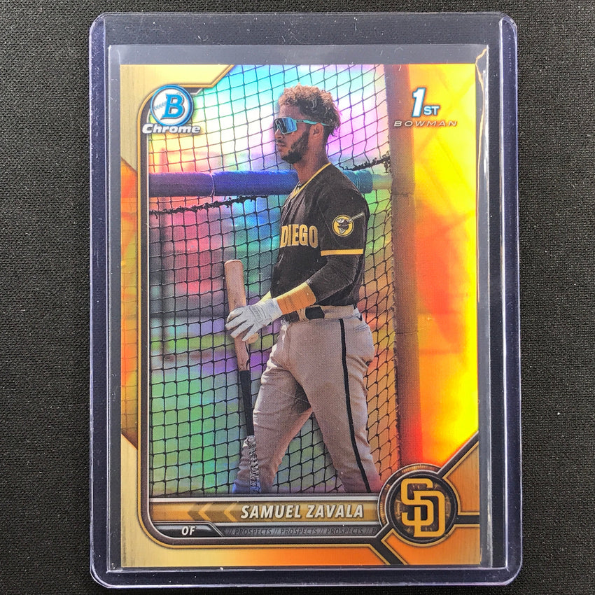 2022 Bowman Chrome Samuel Zavala 1st Bowman Prospect Yellow/orange Vapor 69/75