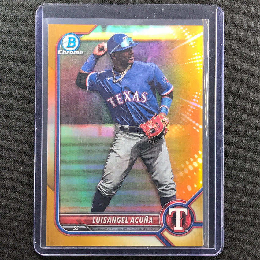 2022 Bowman Chrome Luisangel Acuna Bowman Prospect Gold Refractor 22/50