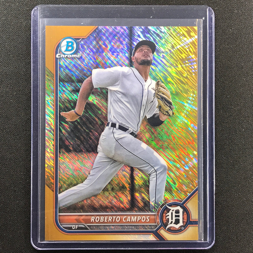 2022 Bowman Chrome Roberto Campos Bowman Prospect Gold Shimmer 9/50