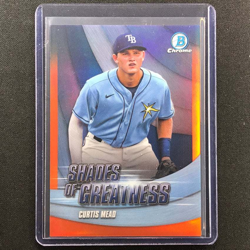 2022 Bowman Chrome Curtis Mead Shades Of Greatness Orange 17/25