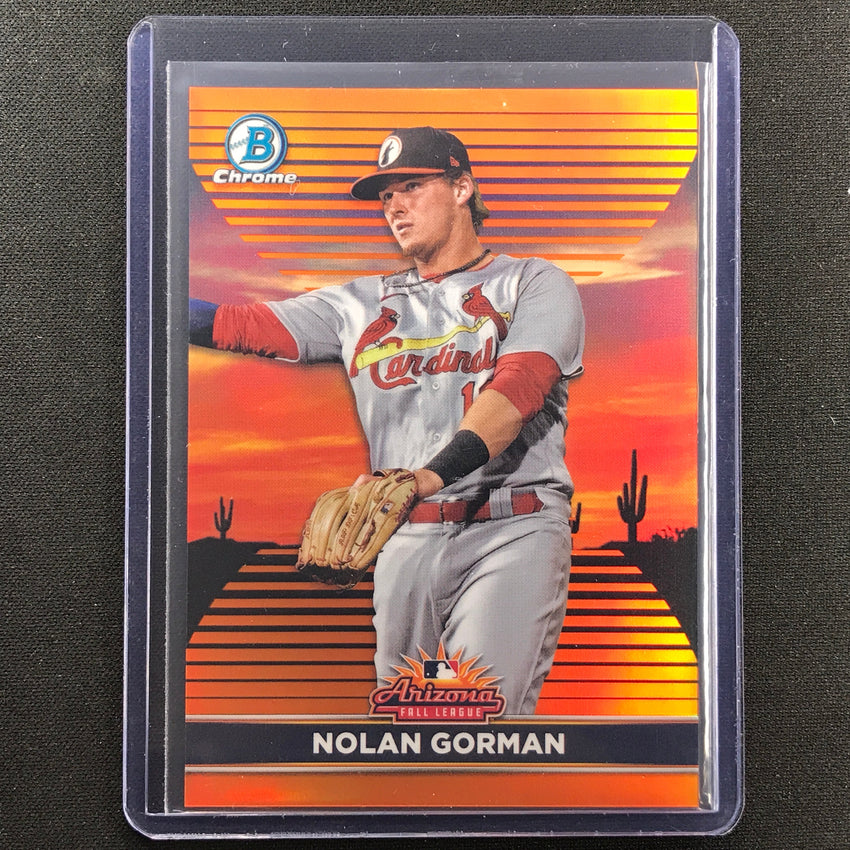 2022 Bowman Chrome Nolan Gorman 2021 Afl Fall Stars Orange 4/25