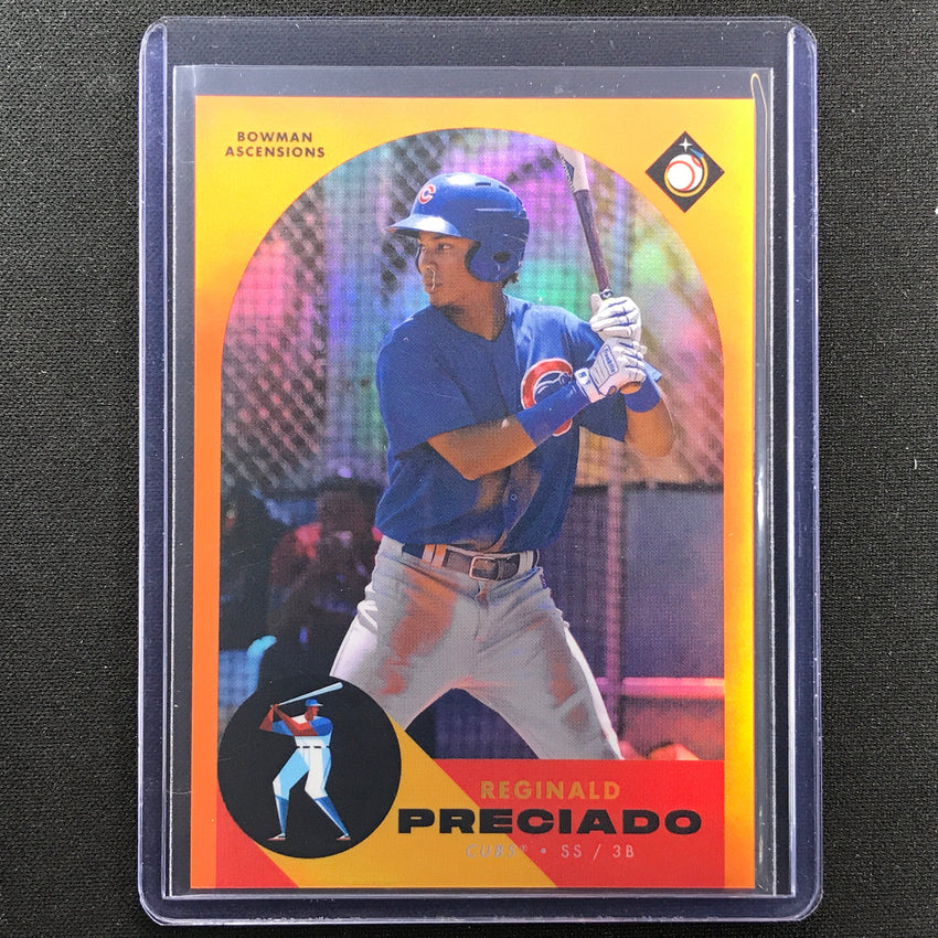 2022 Bowman Chrome Reginald Preciado Ascensions X Invisible Creature Orange 7/25