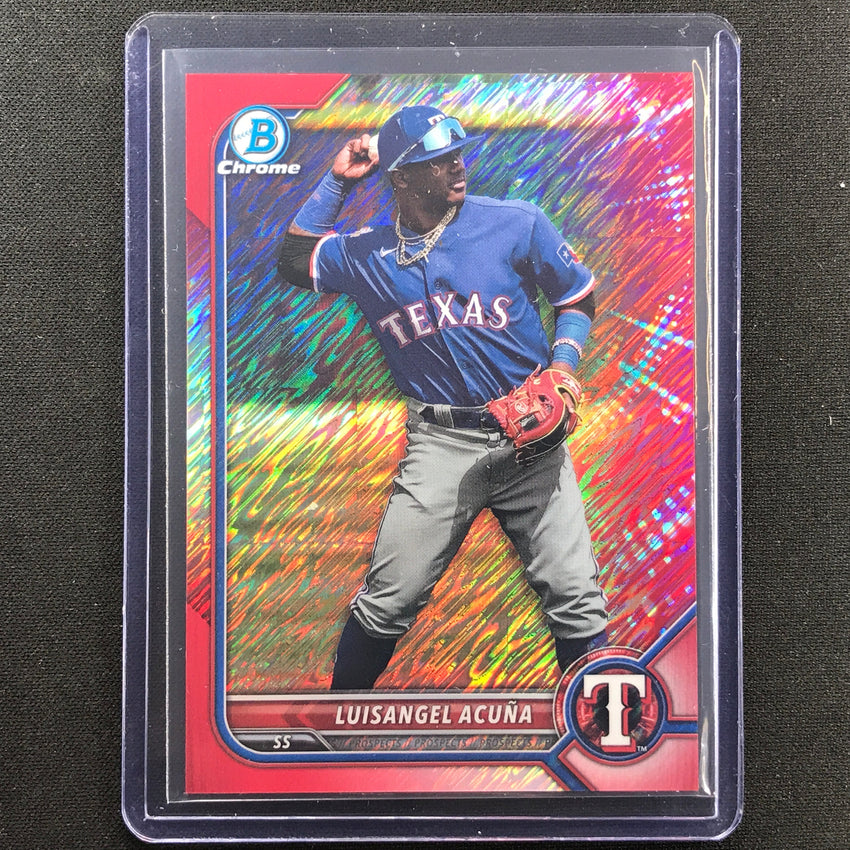 2022 Bowman Chrome Luisangel Acuna Bowman Prospect Red Shimmer 1/10