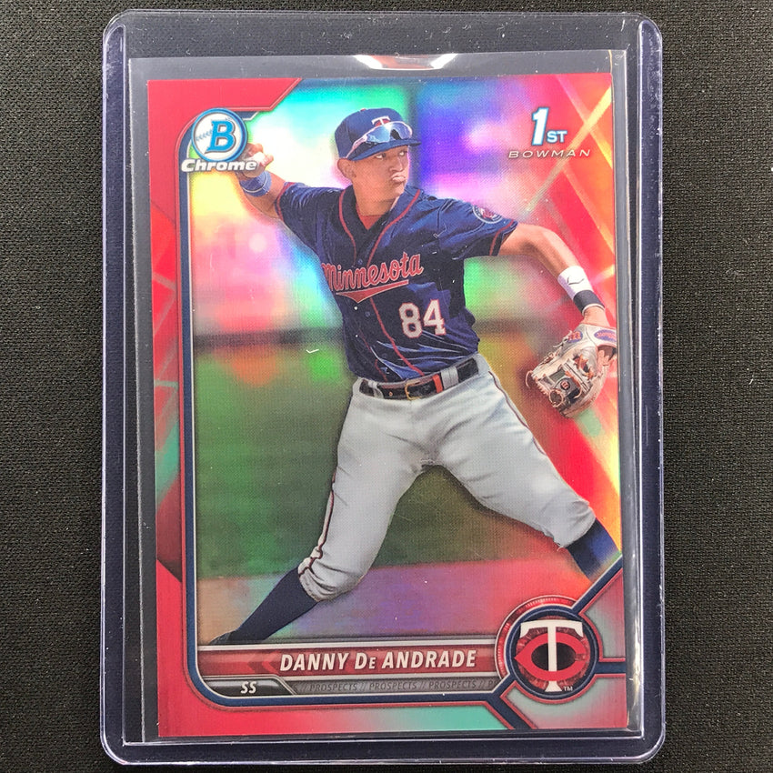 2022 Bowman Chrome Danny De Andrade 1st Bowman Prospect Red Refractor 3/5