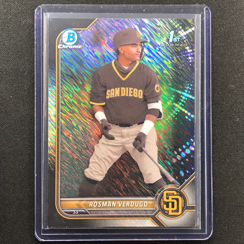 2022 Bowman Chrome Rosman Verdugo 1st Bowman Prospect Black Shimmer 1/1