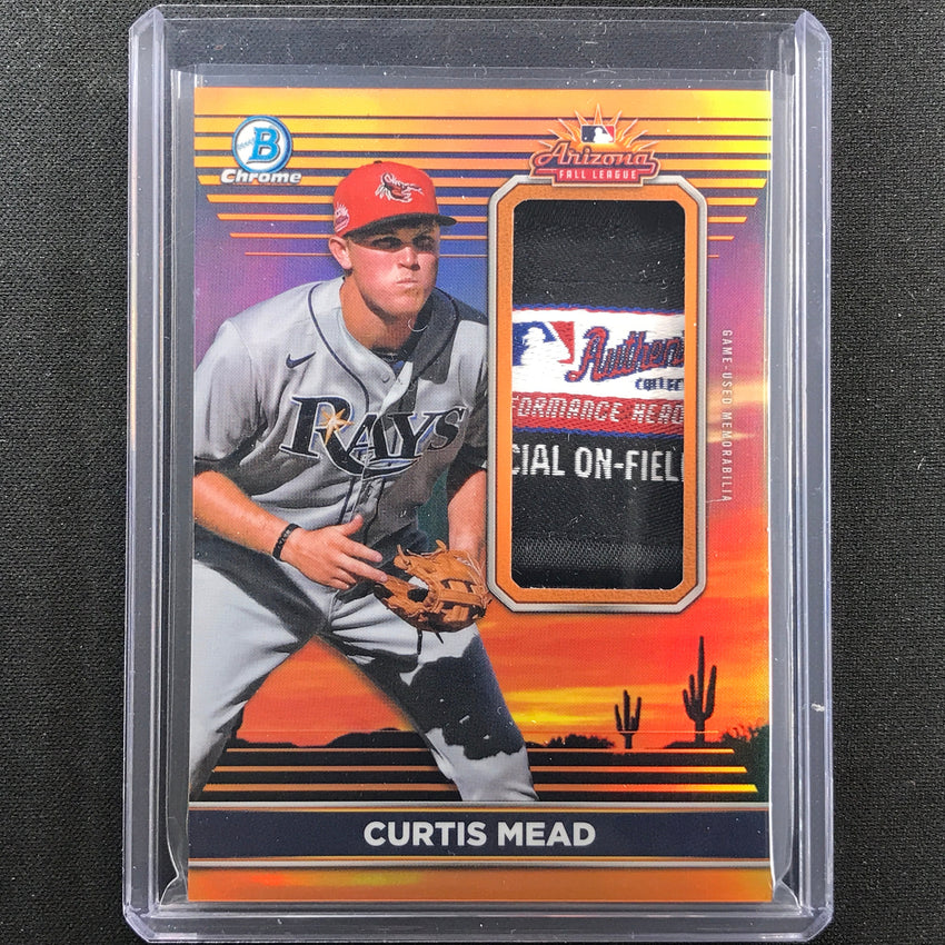 2022 Bowman Chrome Curtis Mead 2021 Afl Relics Patch Orange 10/25