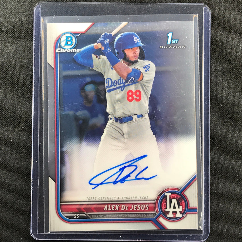 2022 Bowman Chrome Alex De Jesus 1st Bowman Prospect Auto Base No Ad
