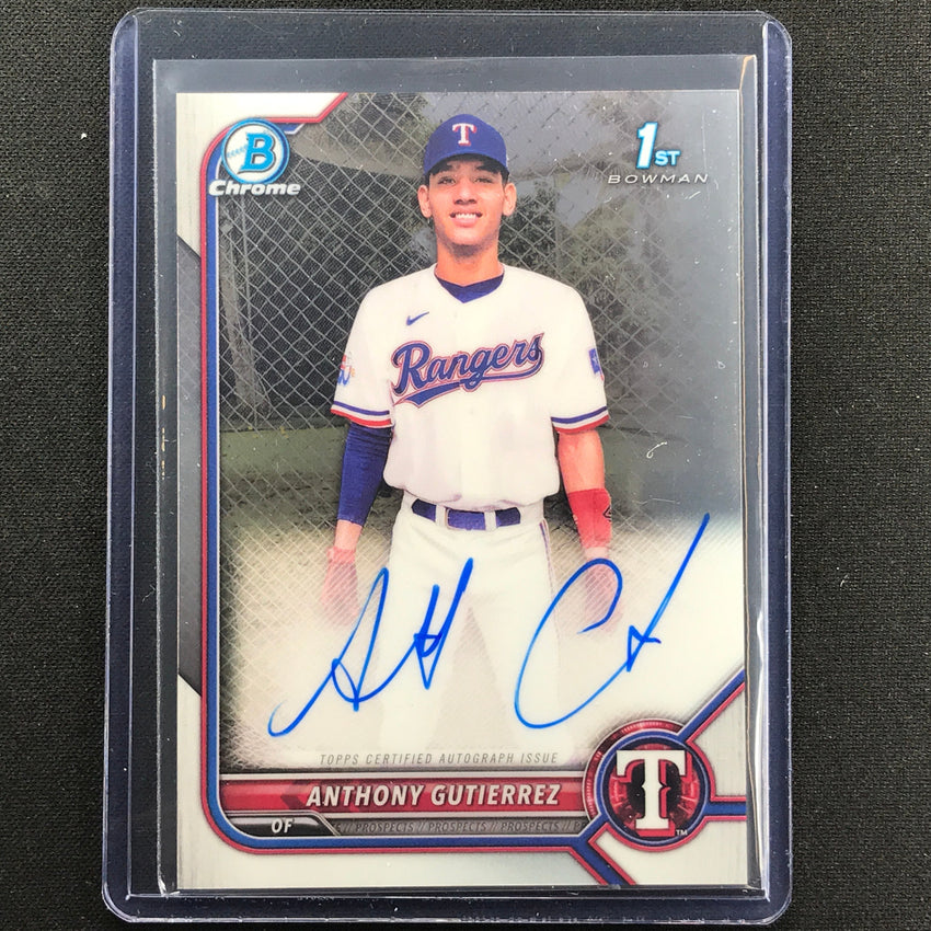2022 Bowman Chrome Anthony Gutierrez 1st Bowman Prospect Auto Base No Ag B