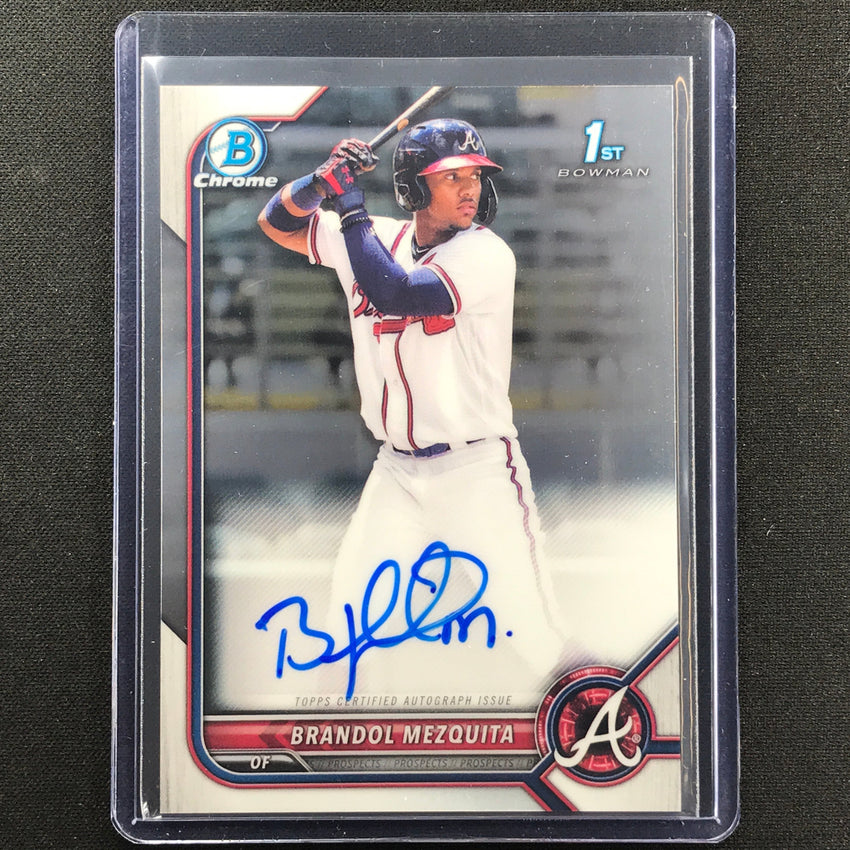 2022 Bowman Chrome Brandol Mezquita 1st Bowman Prospect Auto Base No Bmq A