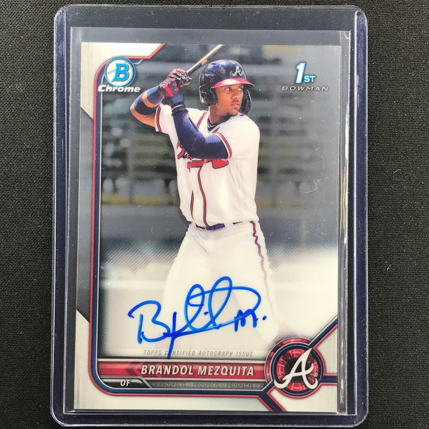 2022 Bowman Chrome Brandol Mezquita 1st Bowman Prospect Auto Base No Bmq B