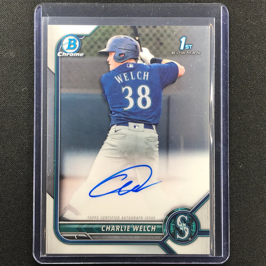 2022 Bowman Chrome CHARLIE WELCH 1st Bowman Prospect Auto Base #CW